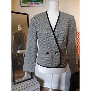 Pendleton Vintage Petite Houndstooth Blazer Size 10